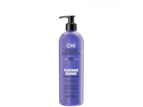CHI IONIC COLOR ILLUMINATE spalvą atgaivinantis šampūnas – Platinum Blonde, 355 ml